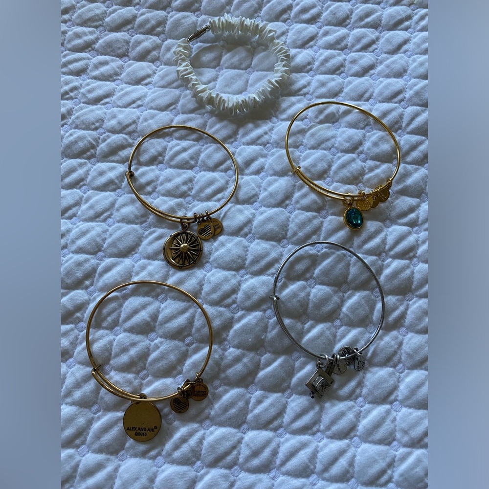 AlexandAni bracelets with extra creme color no brand. Good condition.